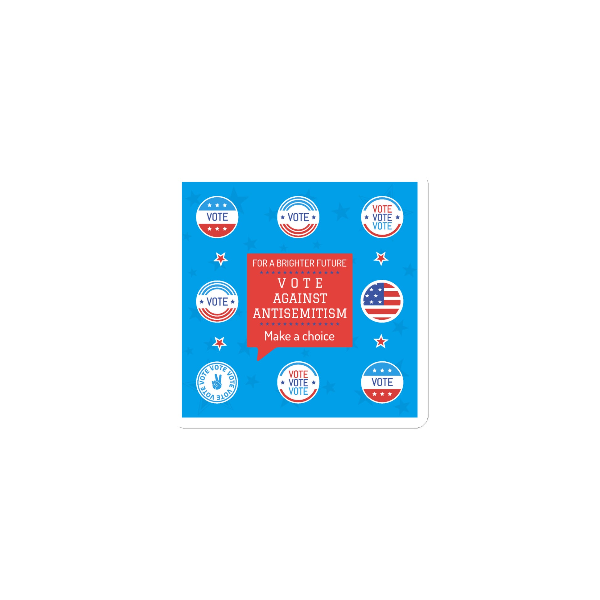 Vote Against Antisemitism | Die-Cut Magnet