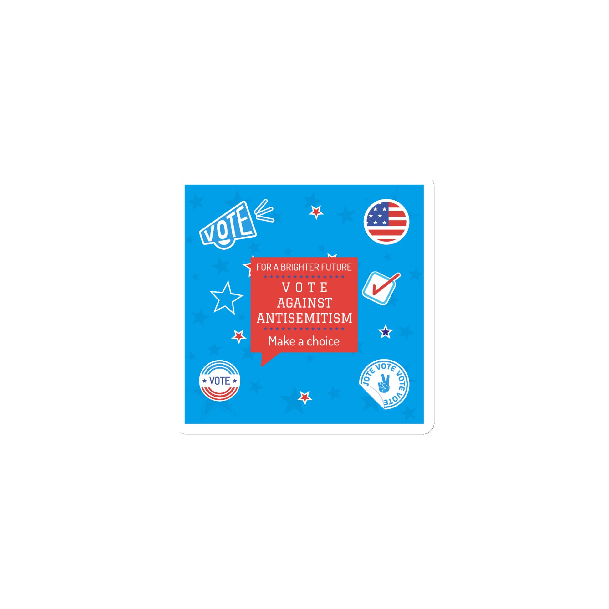 Vote Against Antisemitism | Die-Cut Magnet