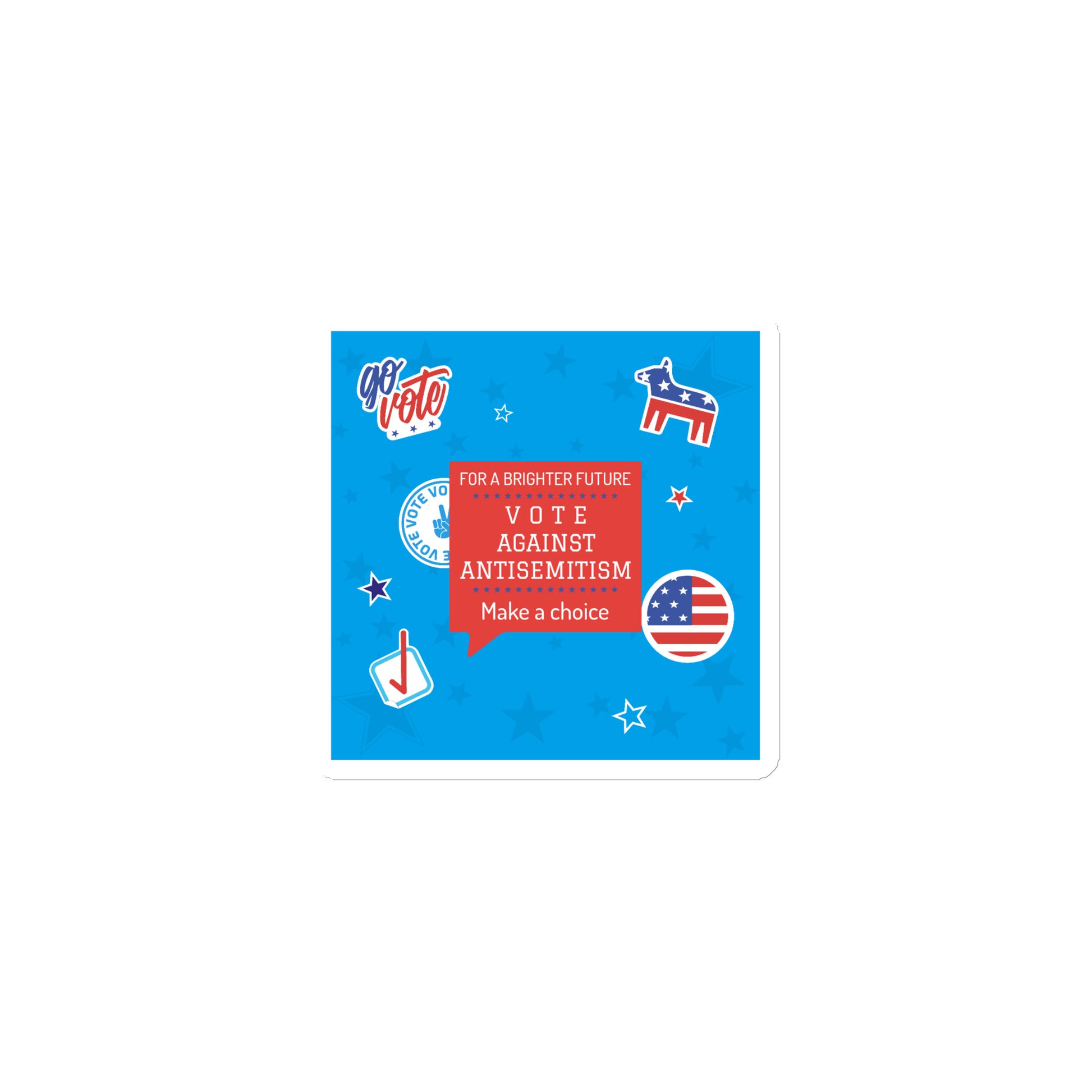 Vote Against Antisemitism | Die-Cut Magnet