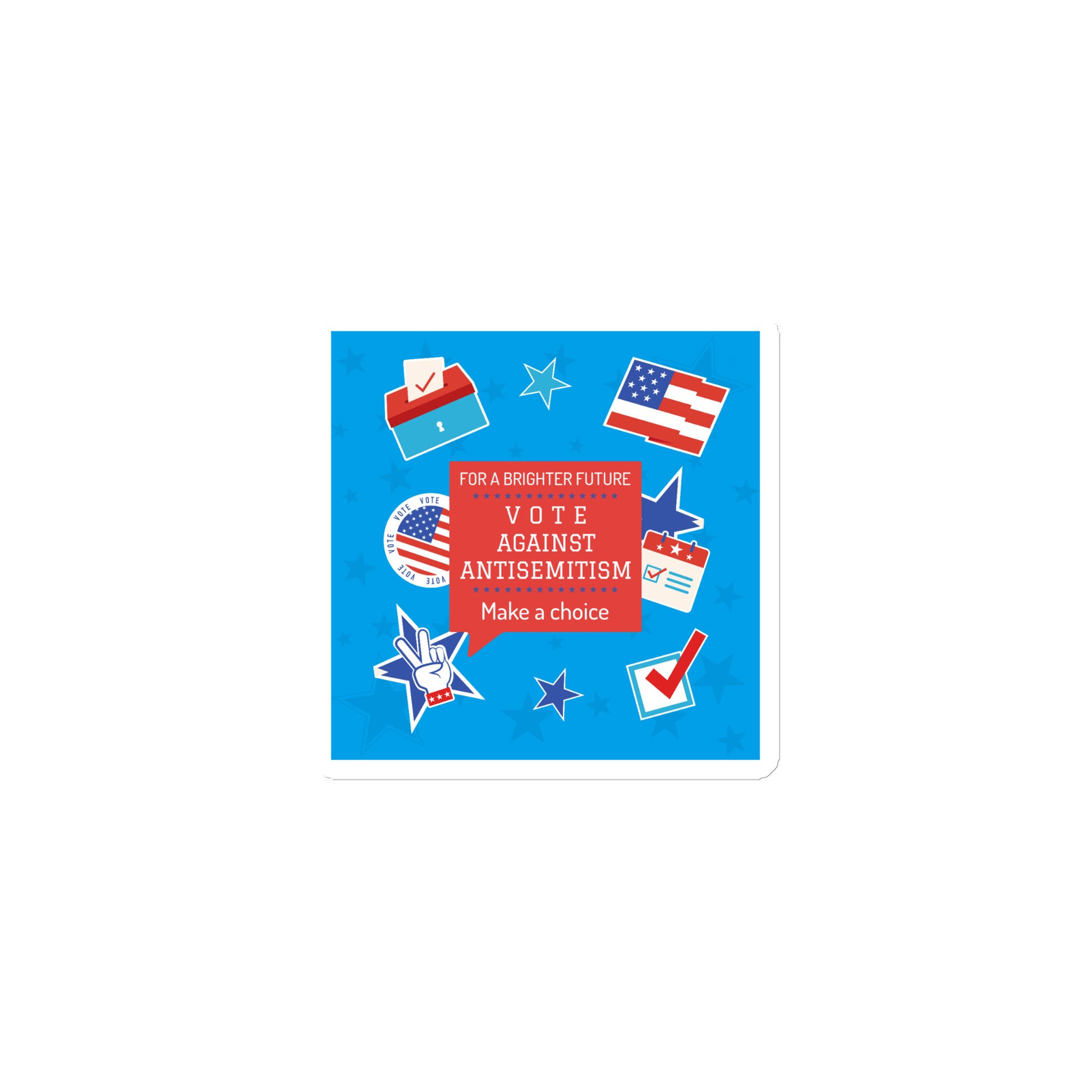 Vote Against Antisemitism | Die-Cut Magnet