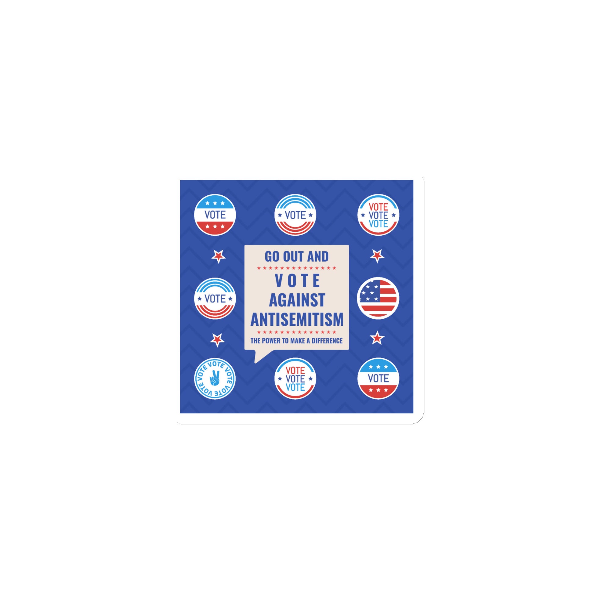 Vote Against Antisemitism | Die-Cut Magnet
