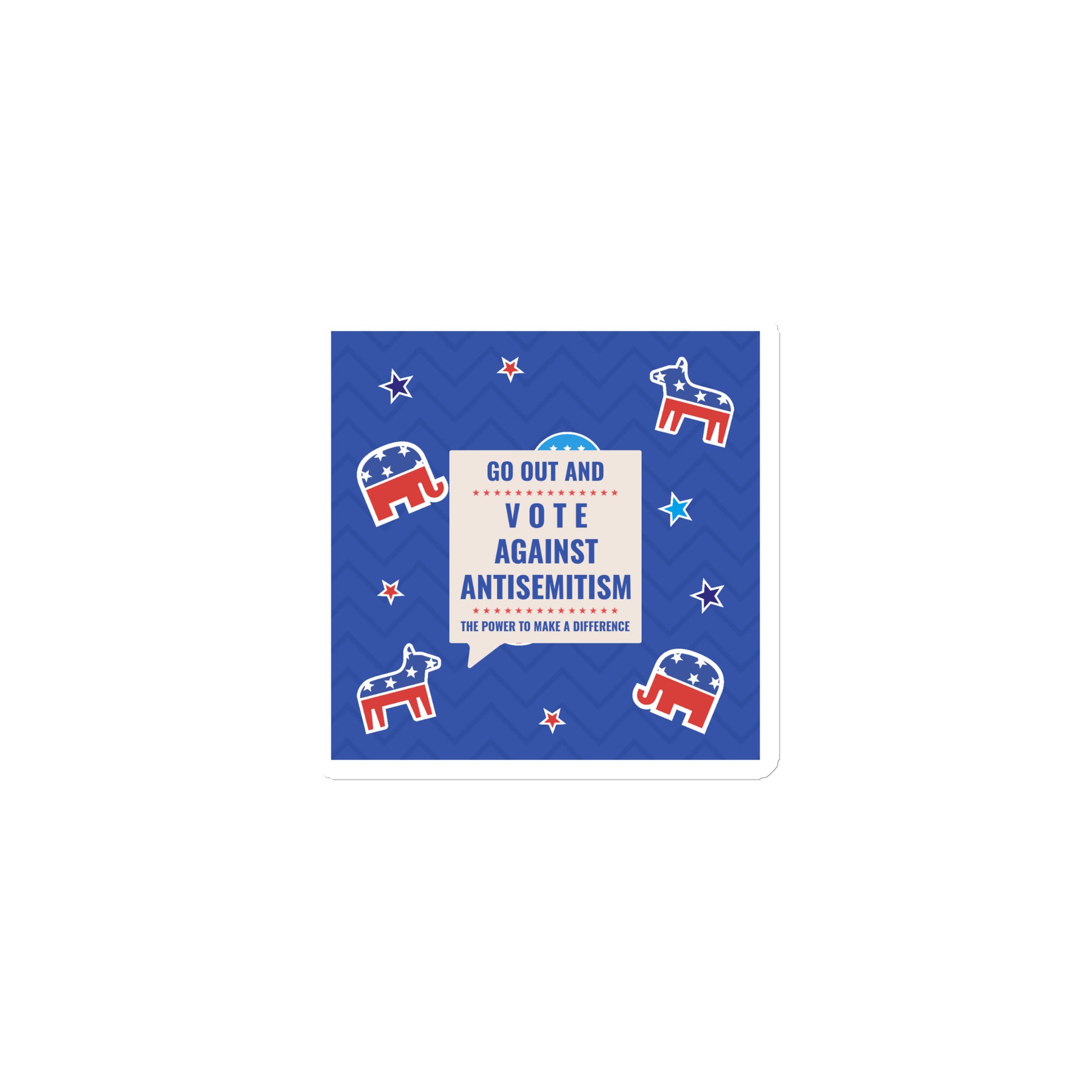 Vote Against Antisemitism | Die-Cut Magnet