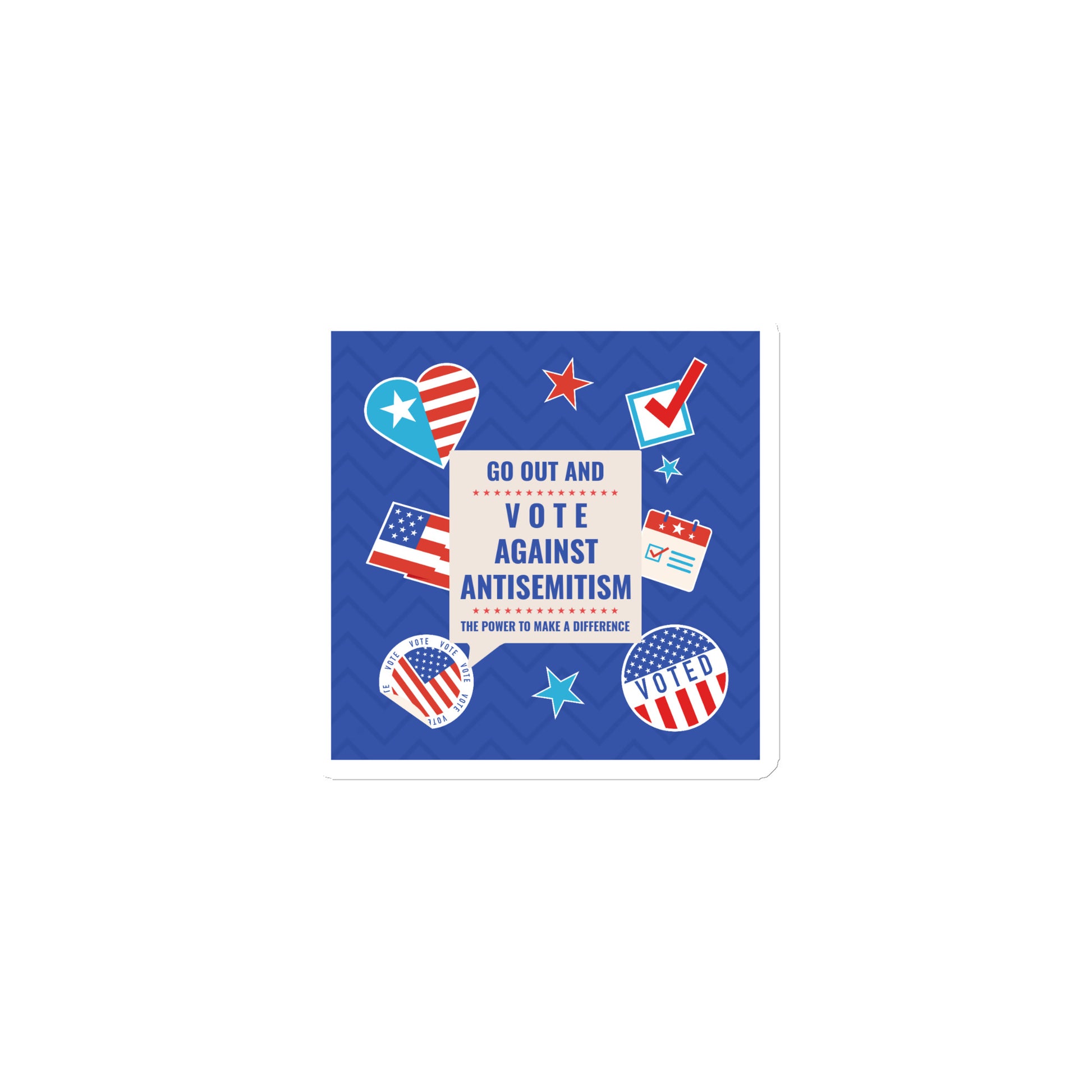 Vote Against Antisemitism | Die-Cut Magnet