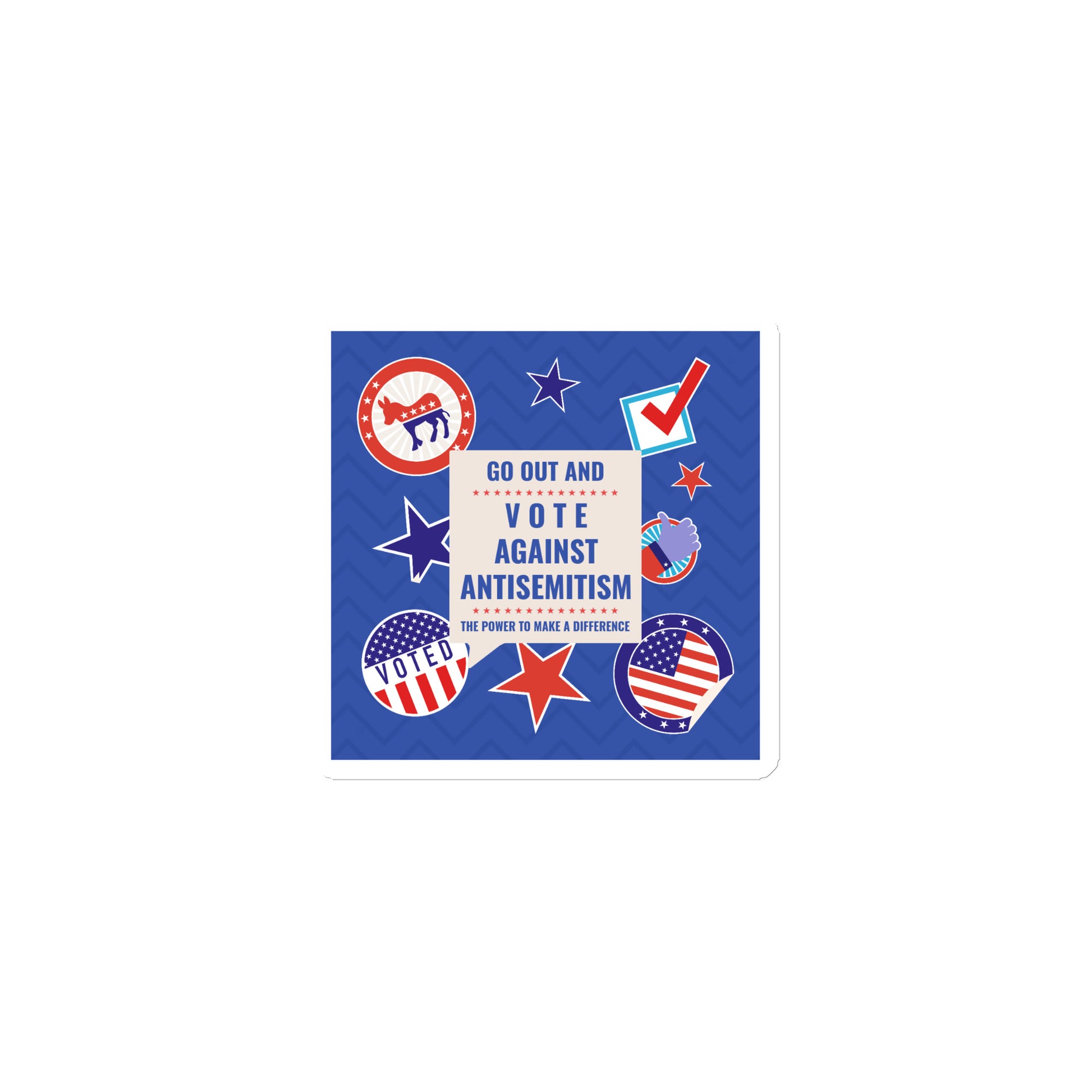 Vote Against Antisemitism | Die-Cut Magnet