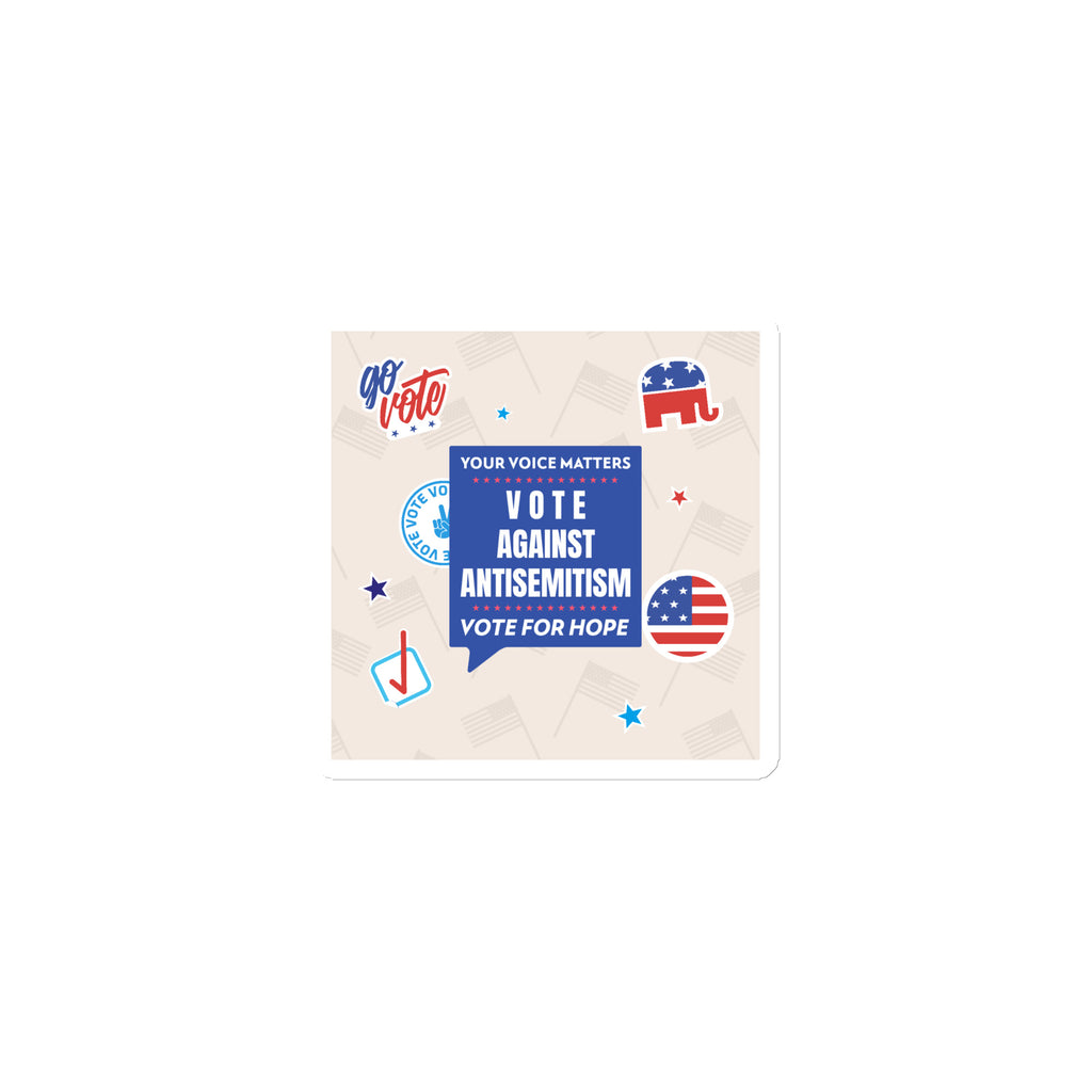 Vote Against Antisemitism | Die-Cut Magnet