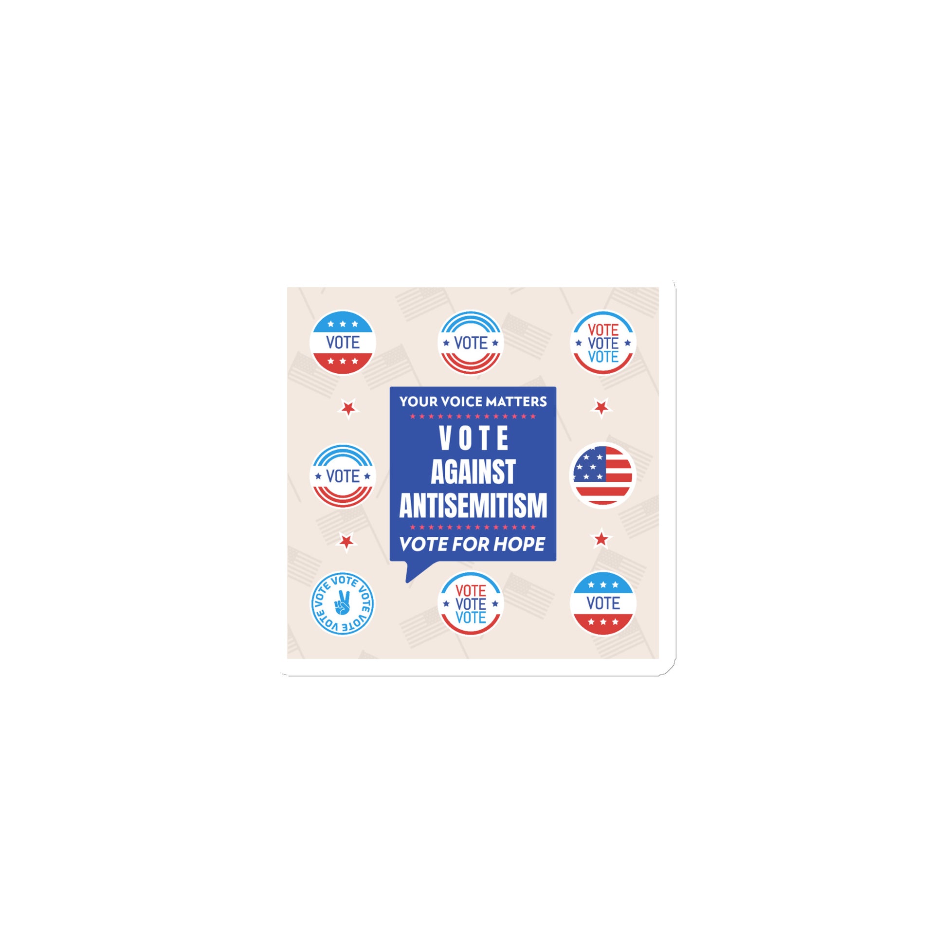 Vote Against Antisemitism | Die-Cut Magnet