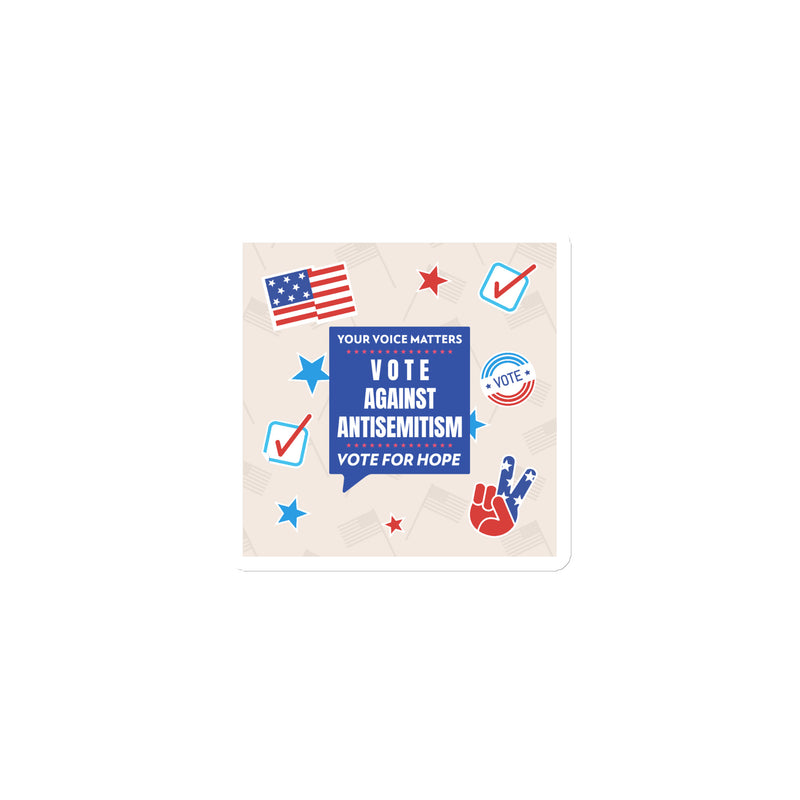 Vote Against Antisemitism | Die-Cut Magnet