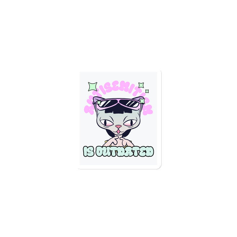 Cool Cat | Antisemitism Is Outdated | Die-Cut Magnet