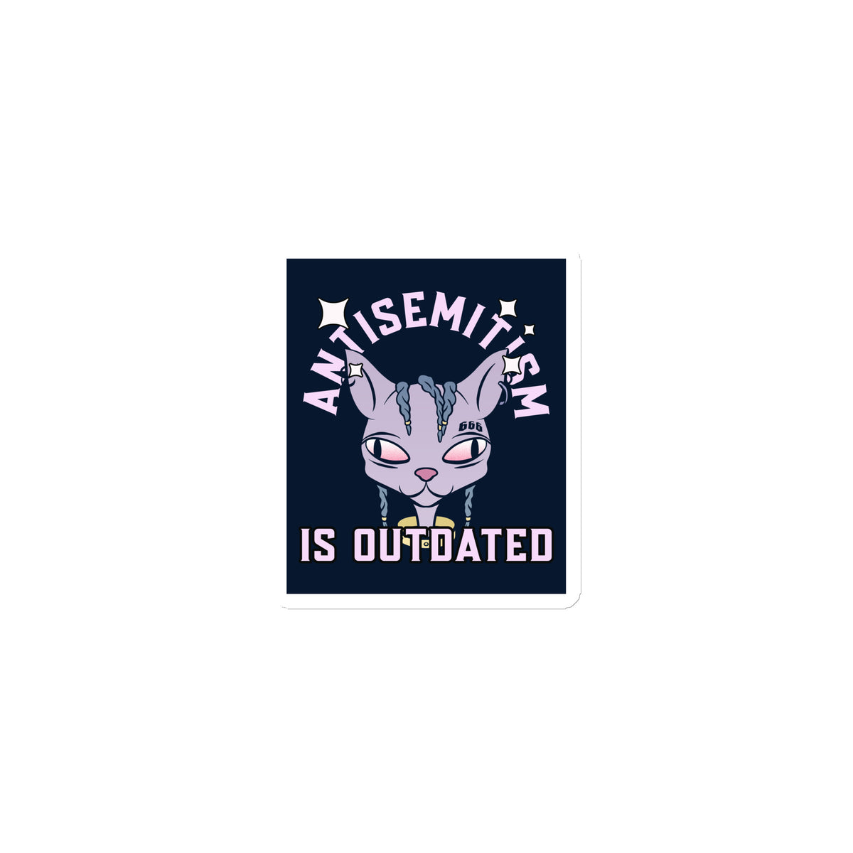 Cool Cat | Antisemitism Is Outdated | Die-Cut Magnet Jouparty