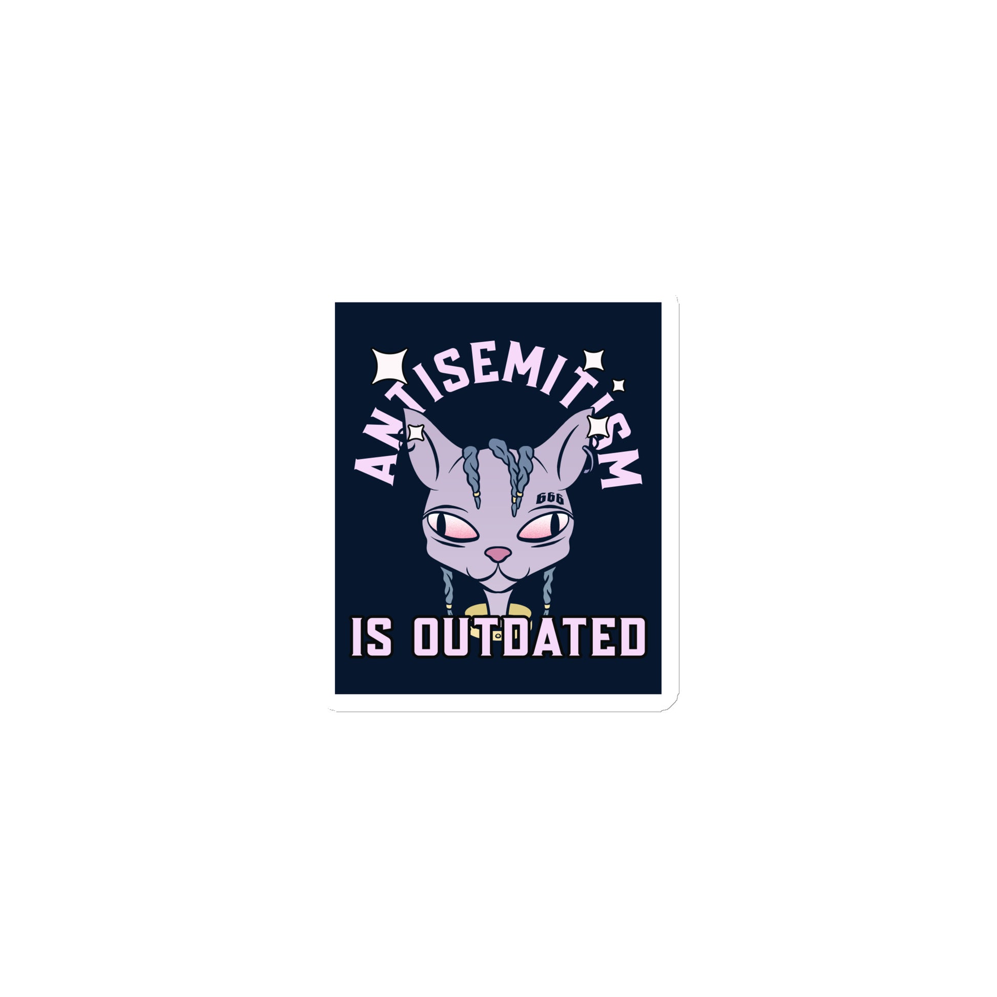 Cool Cat | Antisemitism Is Outdated | Die-Cut Magnet