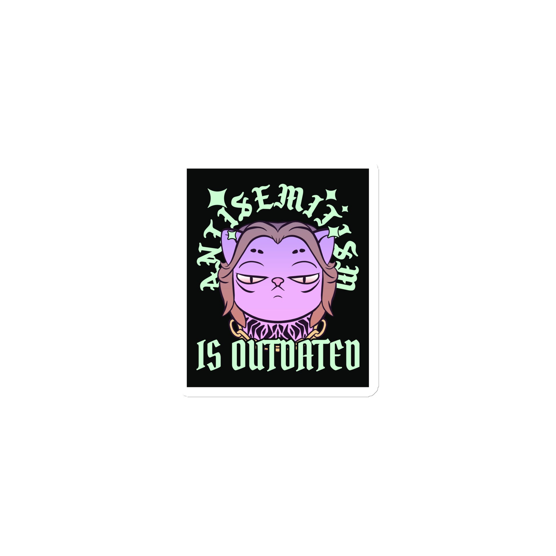 Cool Cat | Antisemitism Is Outdated | Die-Cut Magnet
