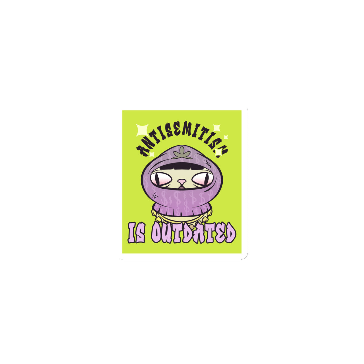 Cool Cat | Antisemitism Is Outdated | Die-Cut Magnet Jouparty