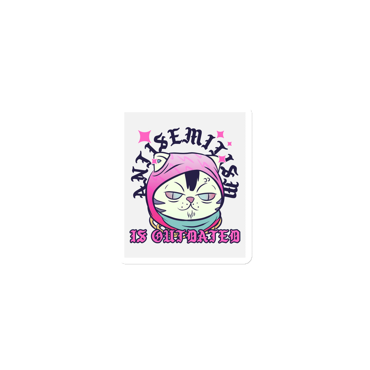 Cool Cat | Antisemitism Is Outdated | Die-Cut Magnet Jouparty