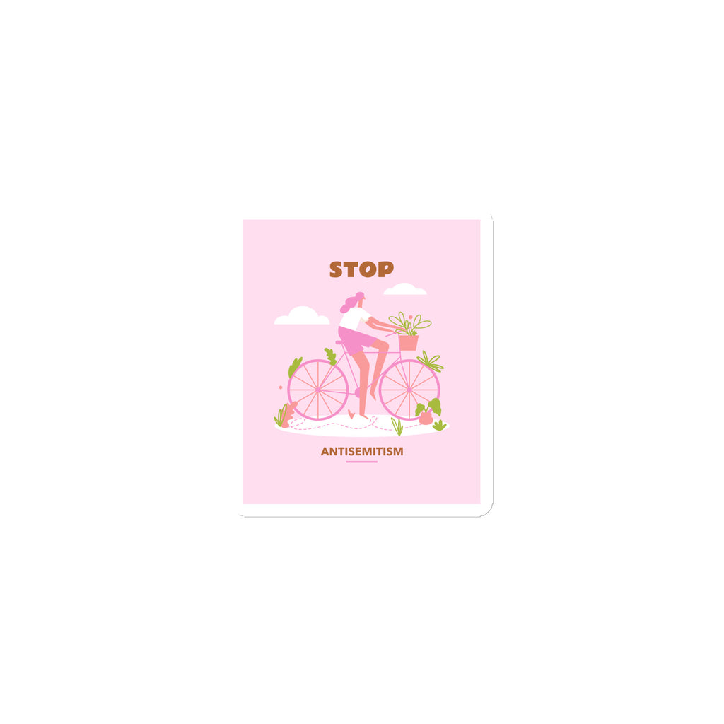Bike Journey | Stop Antisemitism | Die-Cut Magnet