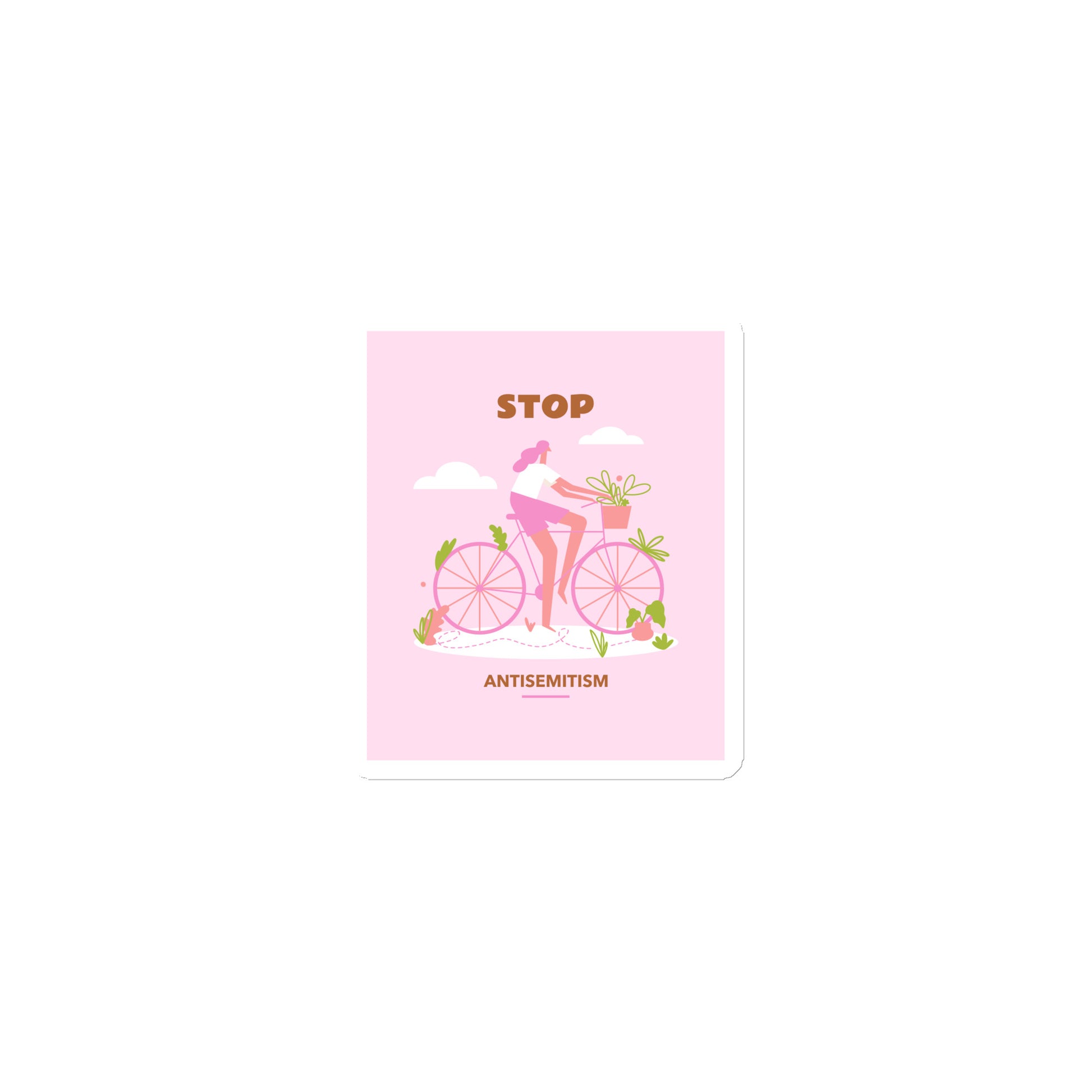 Bike Journey | Stop Antisemitism | Die-Cut Magnet