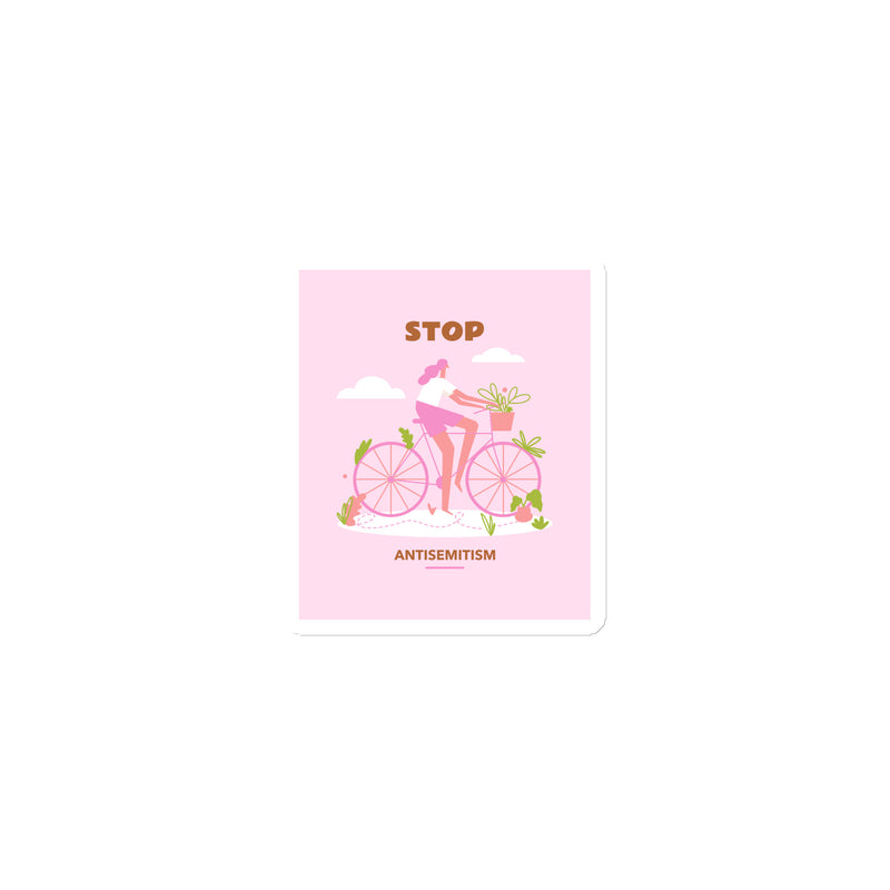 Bike Journey | Stop Antisemitism | Die-Cut Magnet