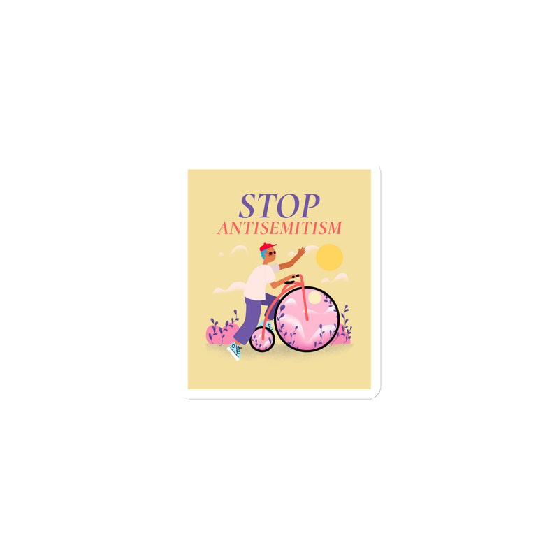 Bike Journey | Stop Antisemitism | Die-Cut Magnet