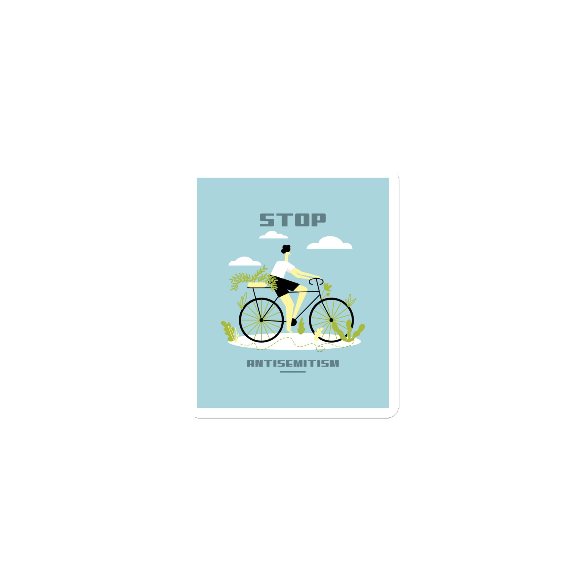 Bike Journey | Stop Antisemitism | Die-Cut Magnet