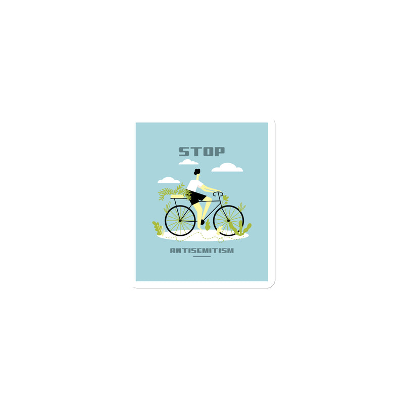Bike Journey | Stop Antisemitism | Die-Cut Magnet