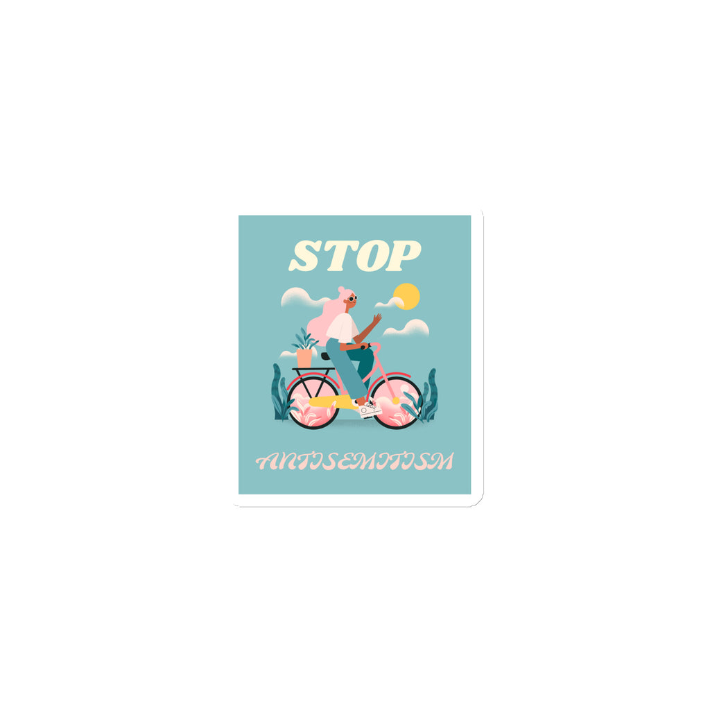 Bike Journey | Stop Antisemitism | Die-Cut Magnet