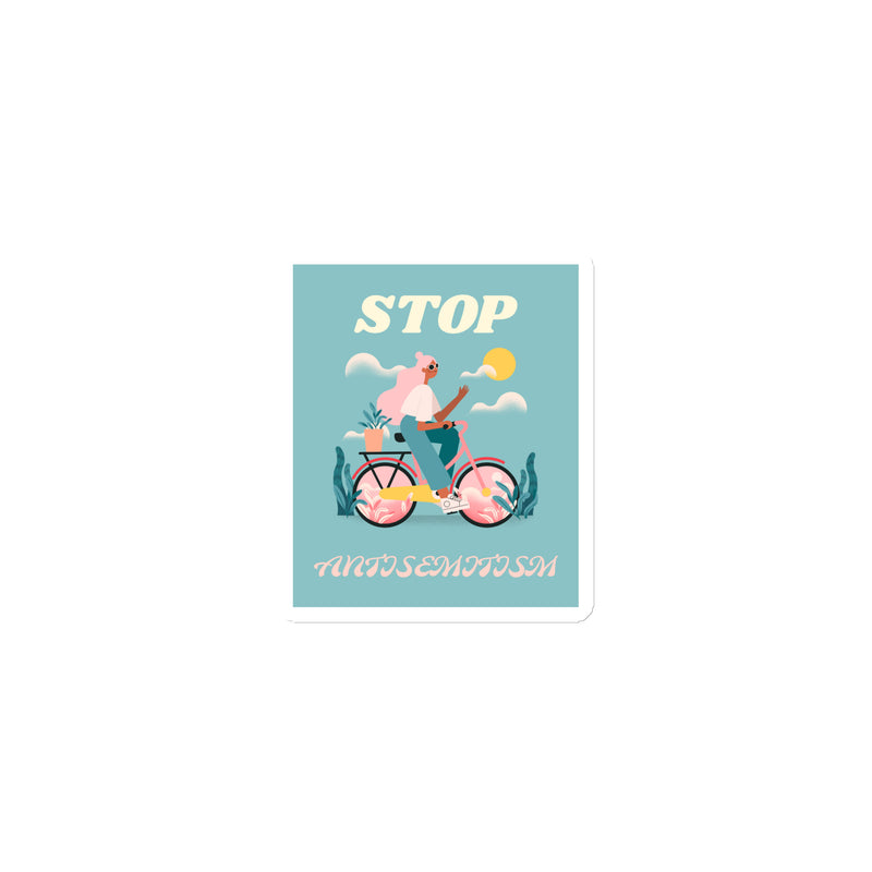 Bike Journey | Stop Antisemitism | Die-Cut Magnet