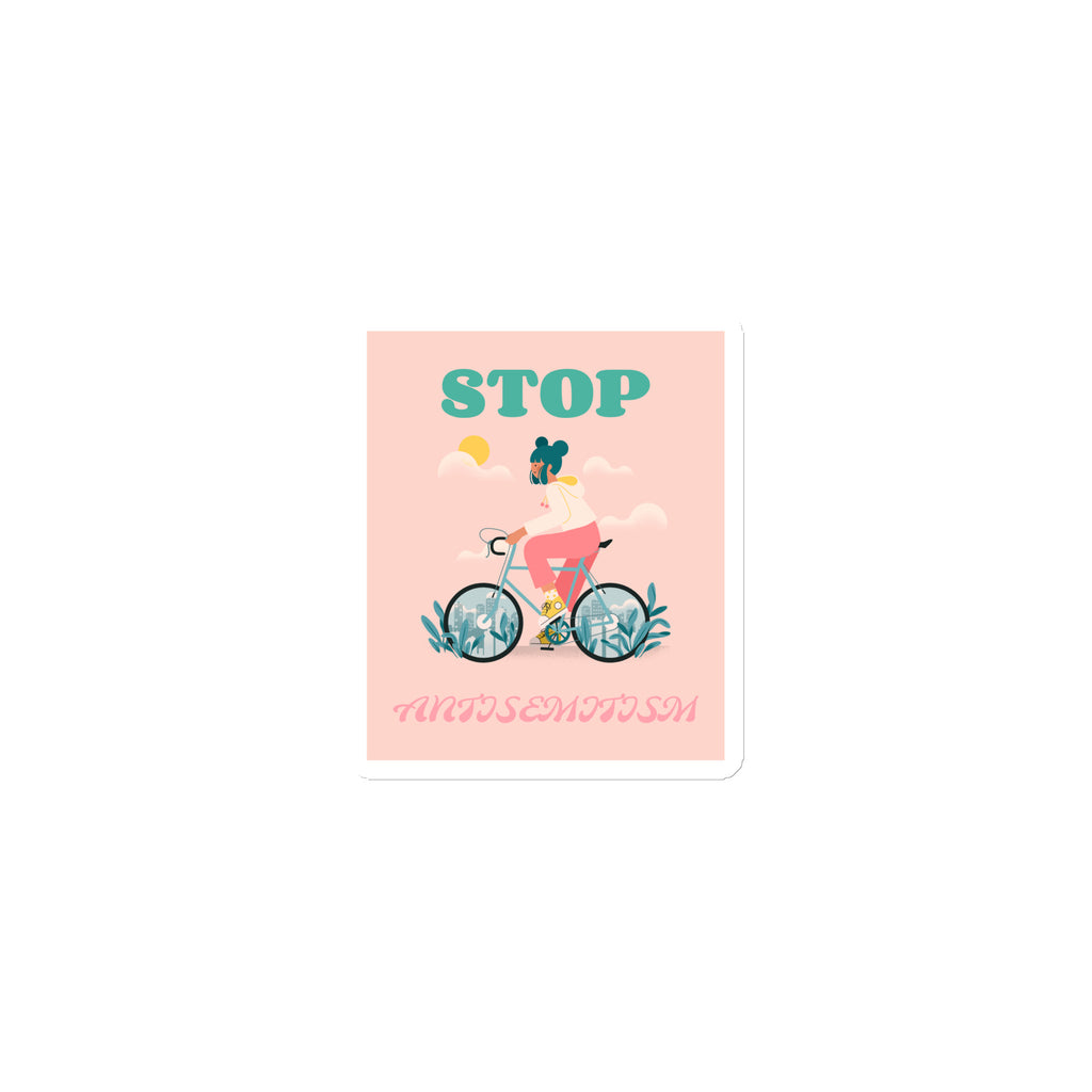 Bike Journey | Stop Antisemitism | Die-Cut Magnet