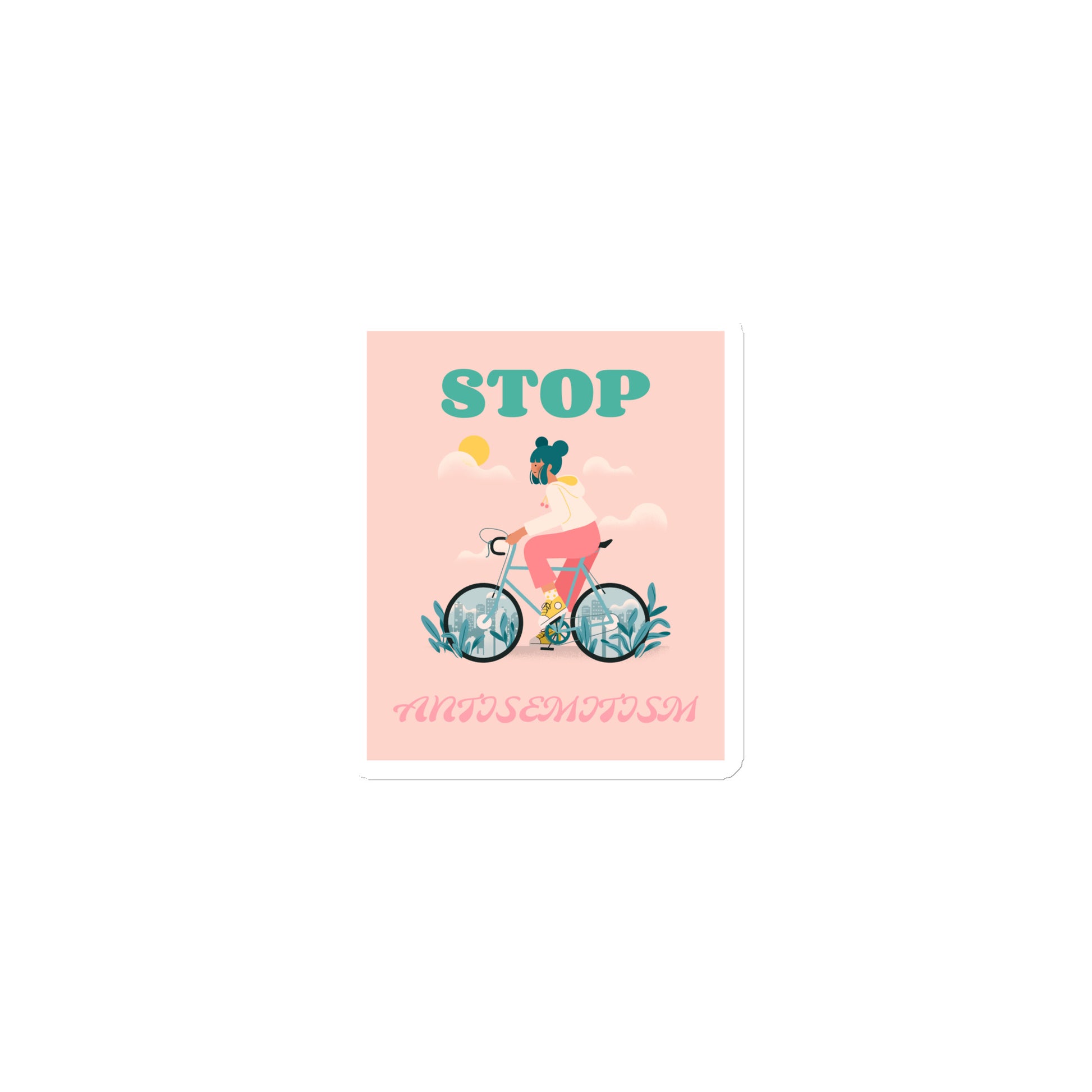 Bike Journey | Stop Antisemitism | Die-Cut Magnet