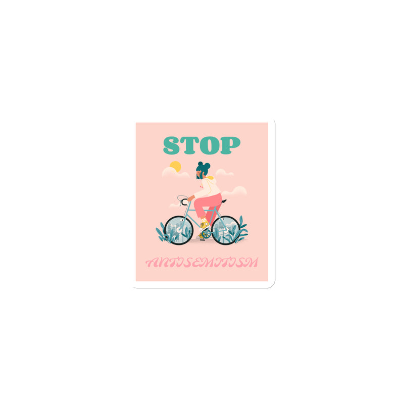Bike Journey | Stop Antisemitism | Die-Cut Magnet