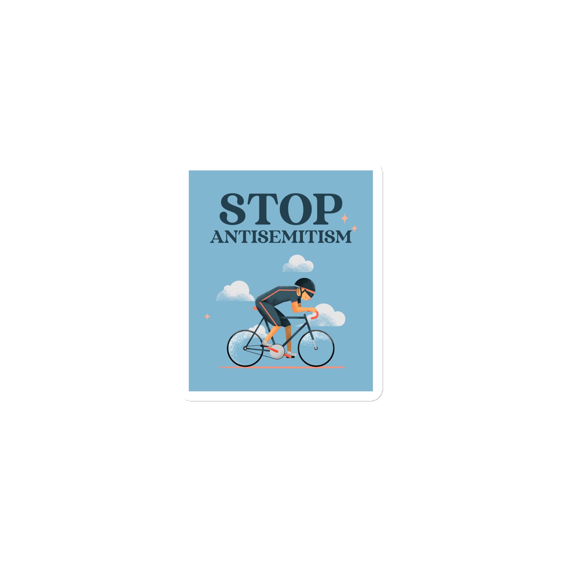 Bike Journey | Stop Antisemitism | Die-Cut Magnet