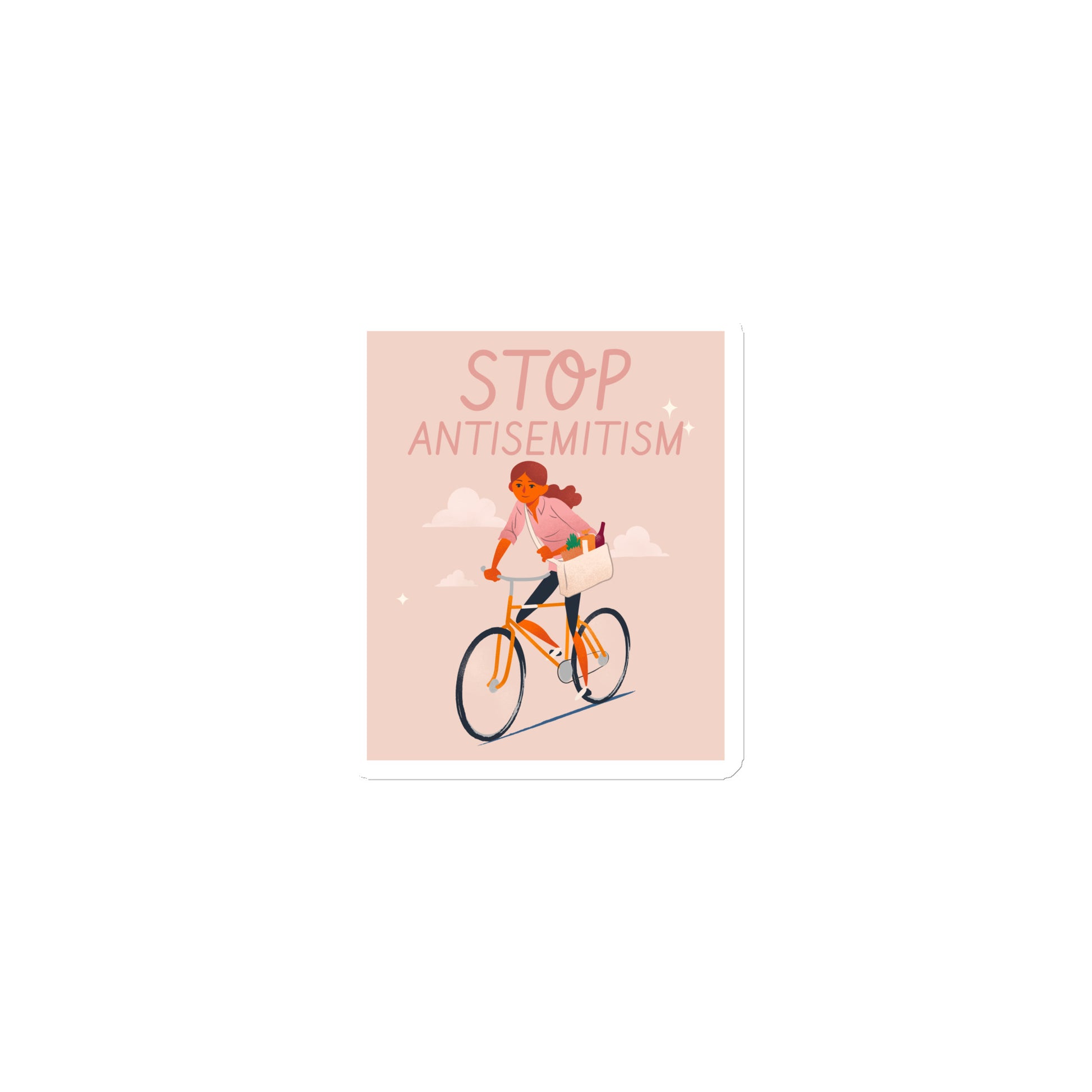 Bike Journey | Stop Antisemitism | Die-Cut Magnet