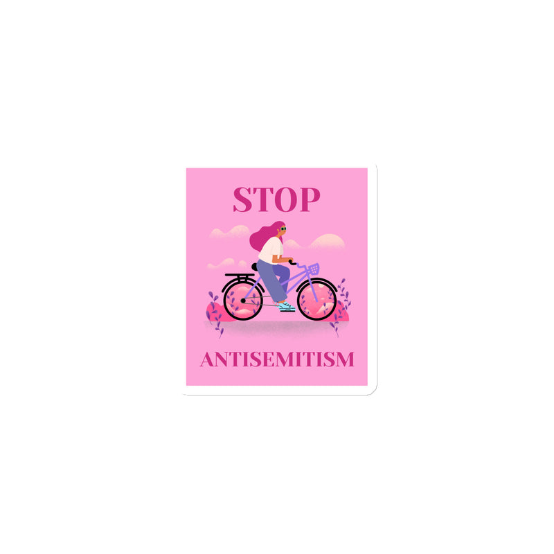Bike Journey | Stop Antisemitism | Die-Cut Magnet