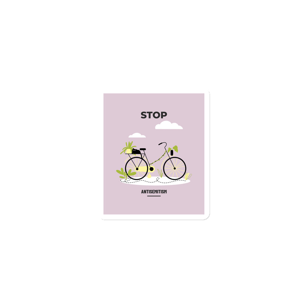 Bike Journey | Stop Antisemitism | Die-Cut Magnet