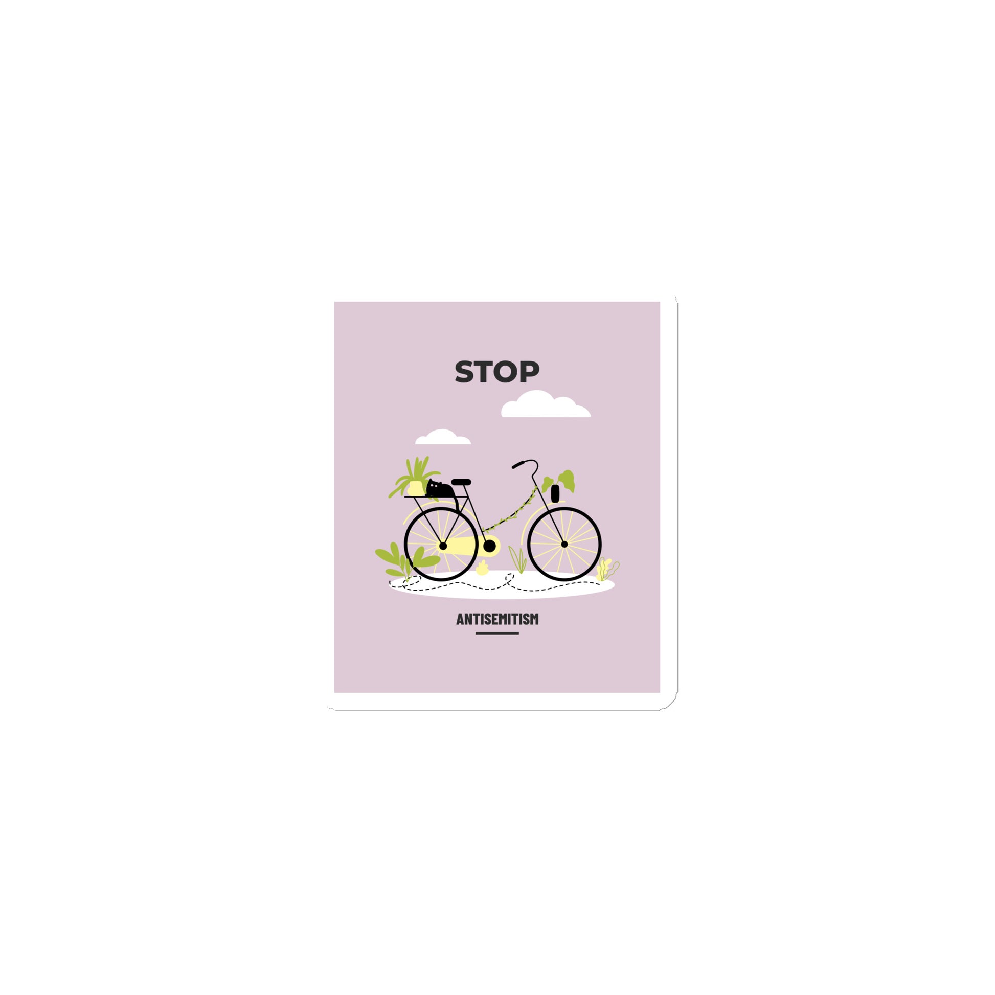 Bike Journey | Stop Antisemitism | Die-Cut Magnet