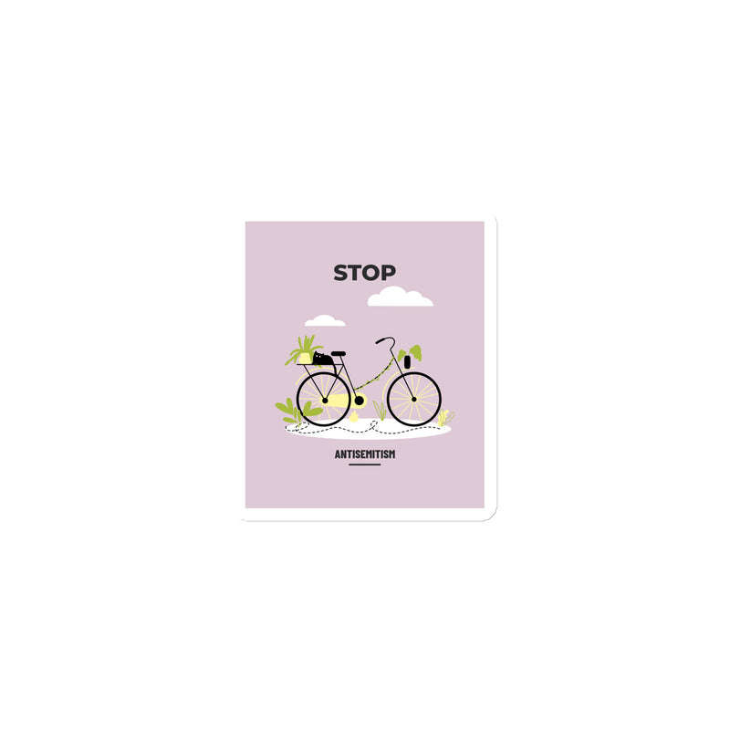 Bike Journey | Stop Antisemitism | Die-Cut Magnet