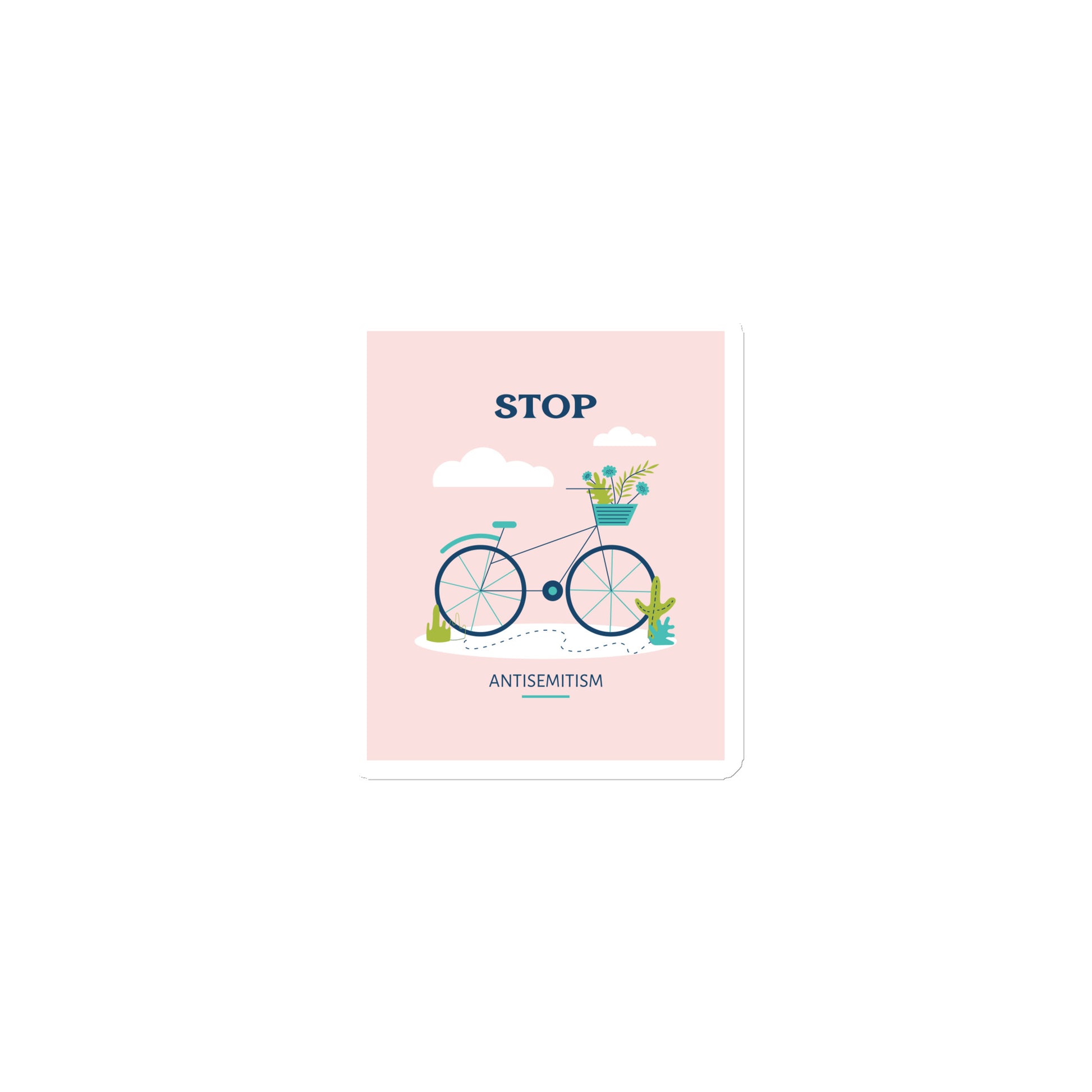 Bike Journey | Stop Antisemitism | Die-Cut Magnet
