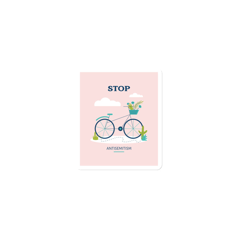 Bike Journey | Stop Antisemitism | Die-Cut Magnet
