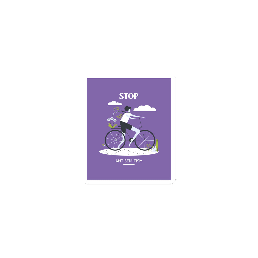 Bike Journey | Stop Antisemitism | Die-Cut Magnet