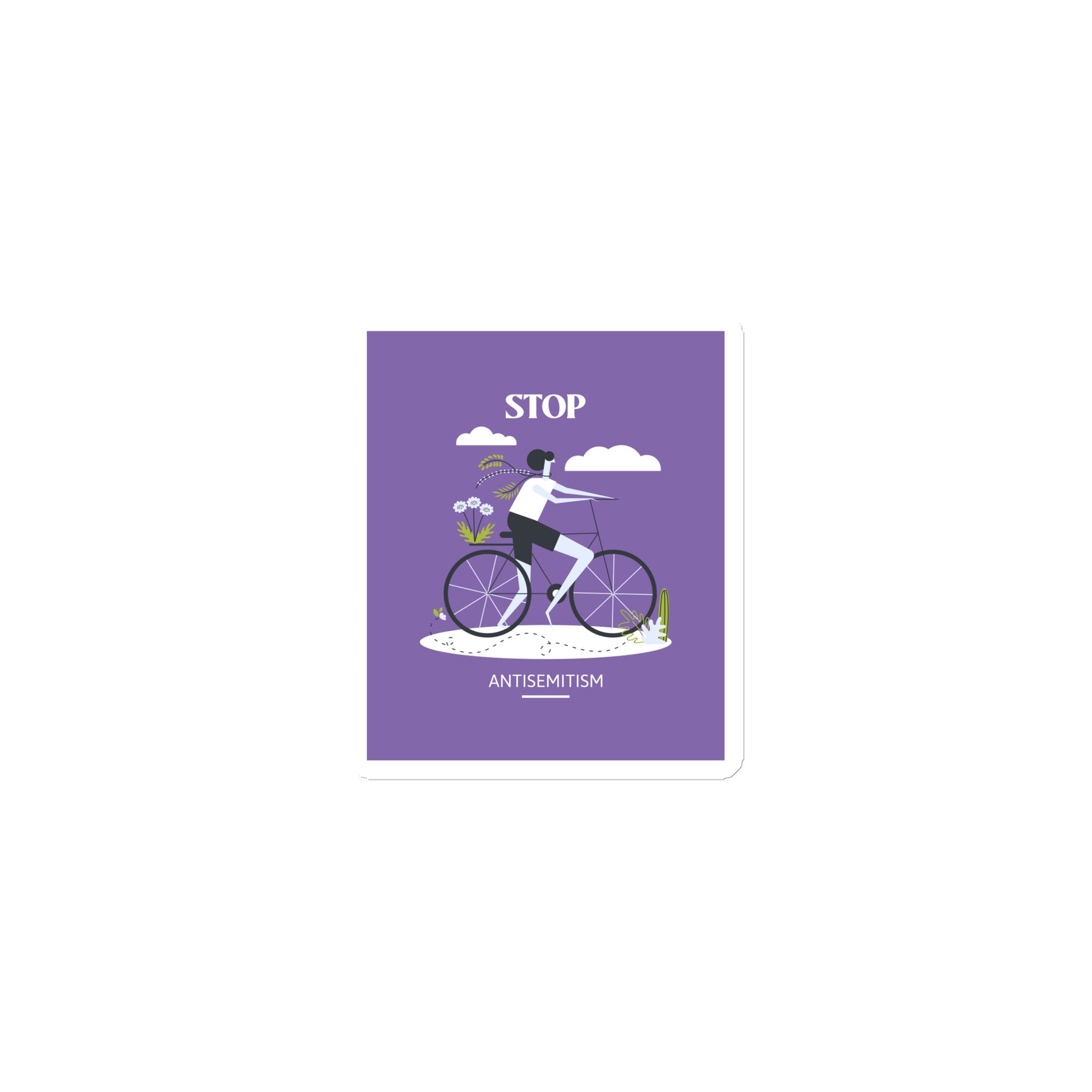 Bike Journey | Stop Antisemitism | Die-Cut Magnet