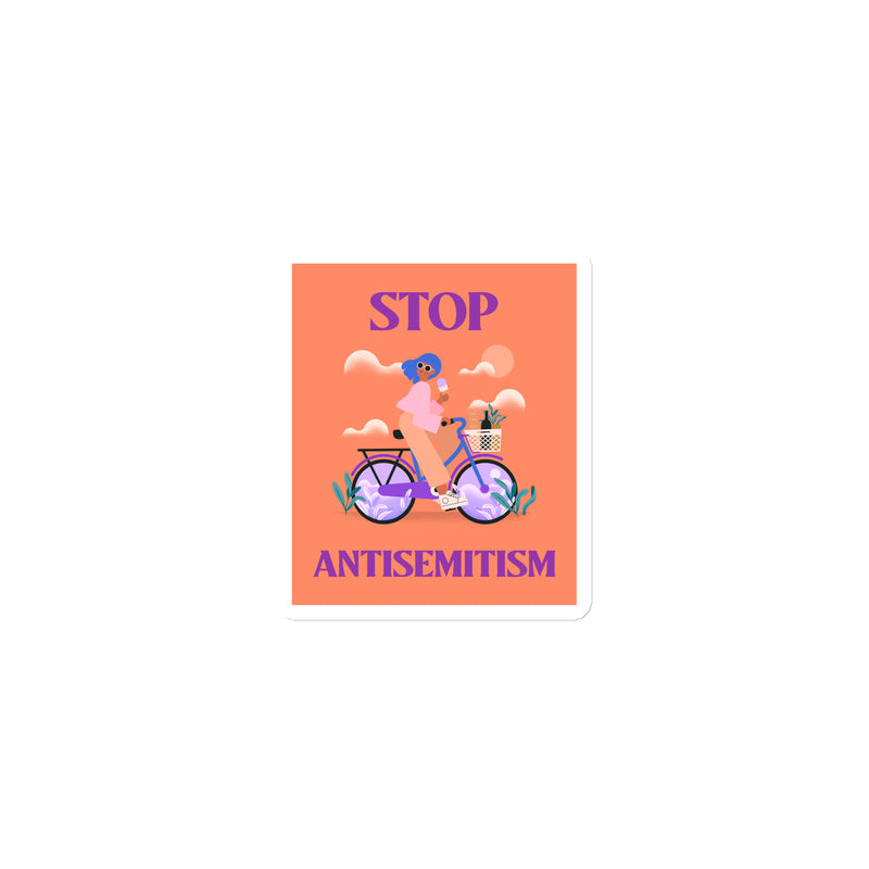 Bike Journey | Stop Antisemitism | Die-Cut Magnet