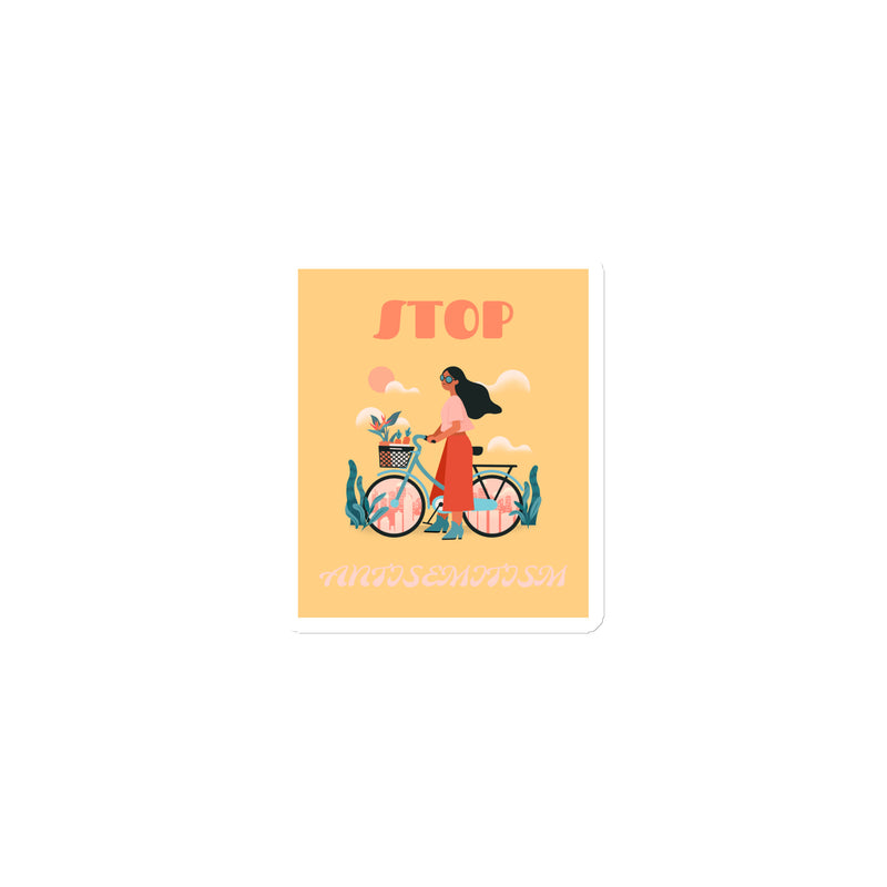 Bike Journey | Stop Antisemitism | Die-Cut Magnet