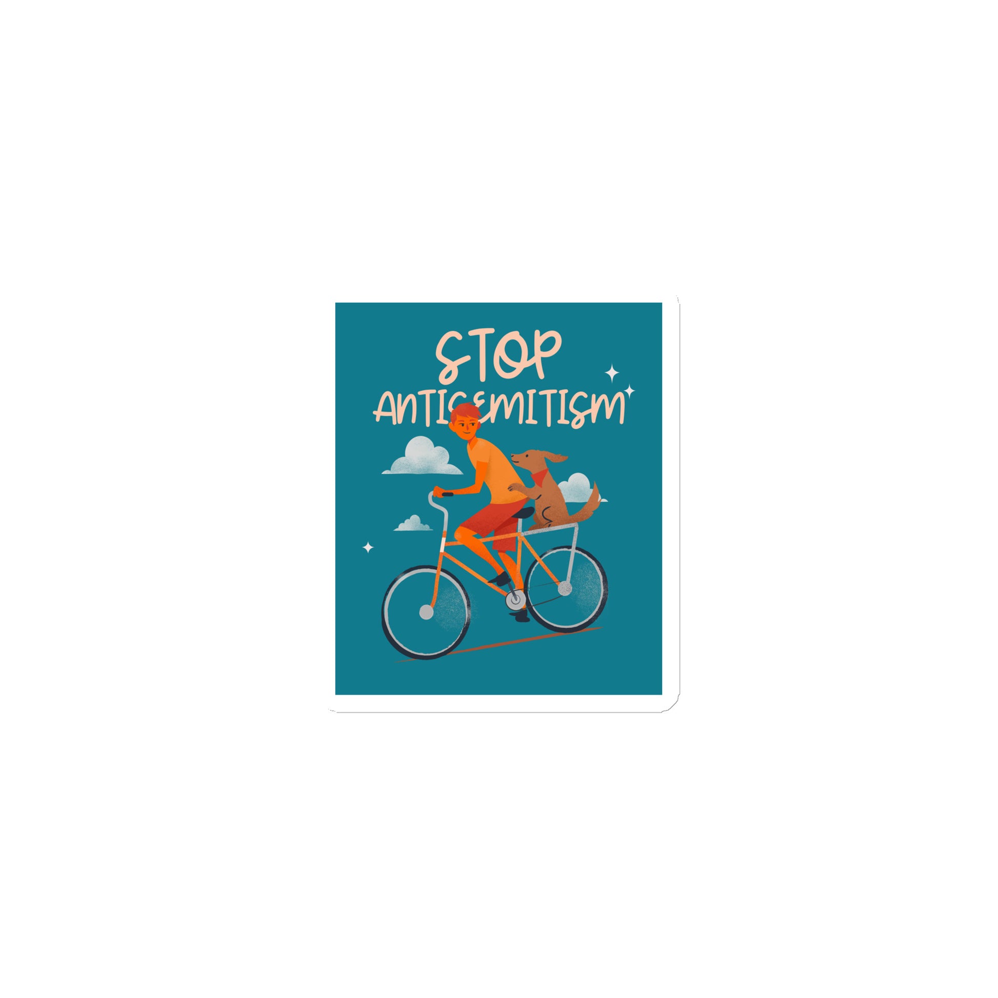 Bike Journey | Stop Antisemitism | Die-Cut Magnet