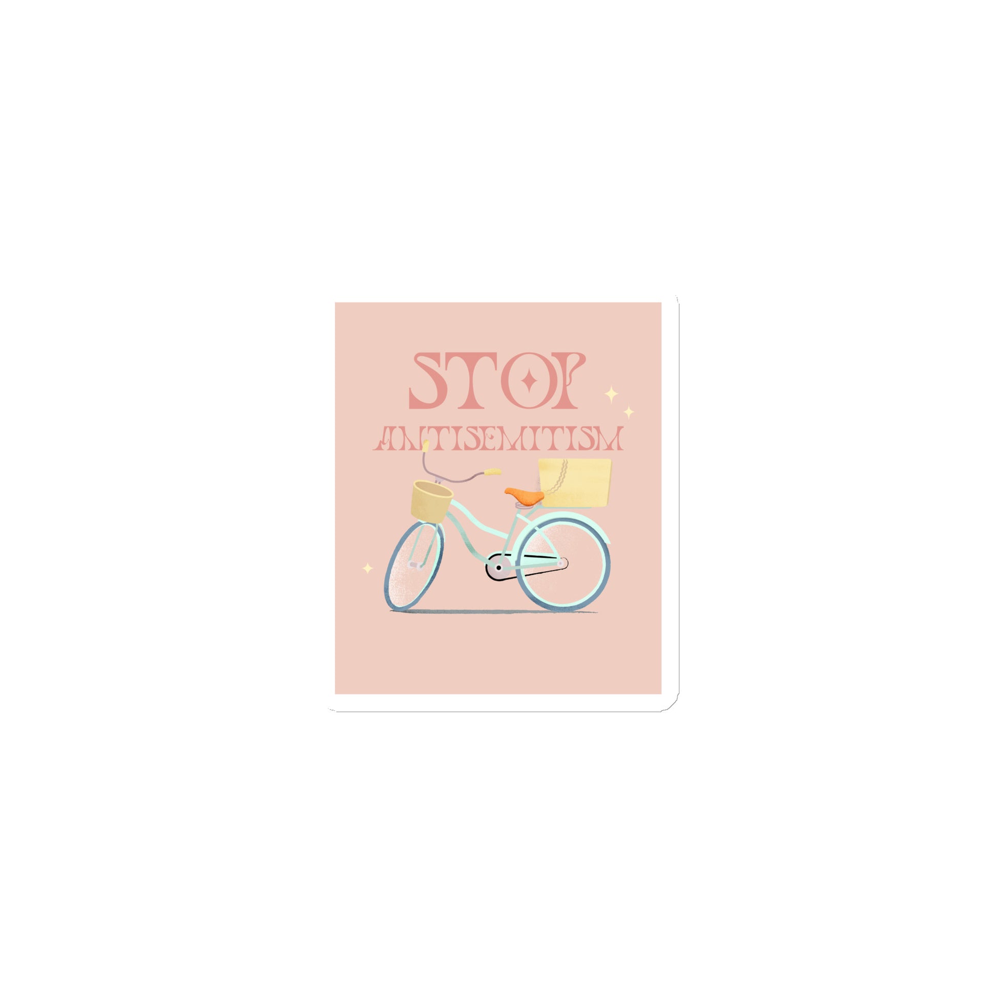 Bike Journey | Stop Antisemitism | Die-Cut Magnet