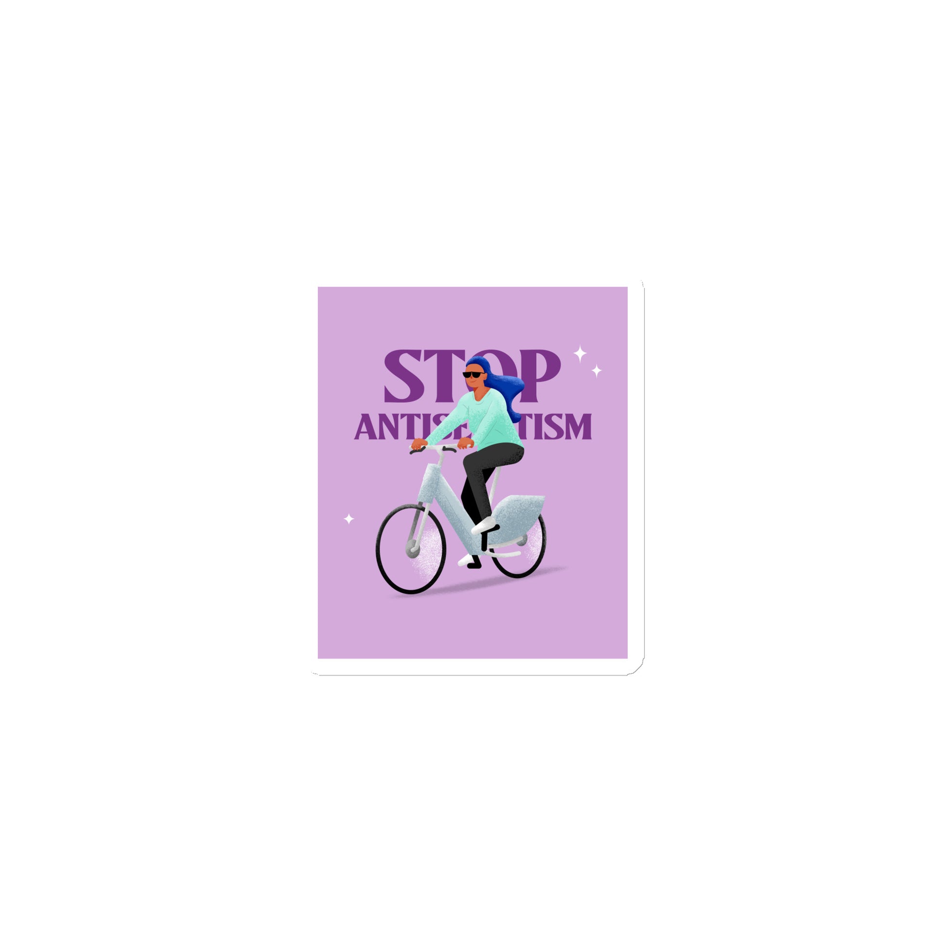 Bike Journey | Stop Antisemitism | Die-Cut Magnet