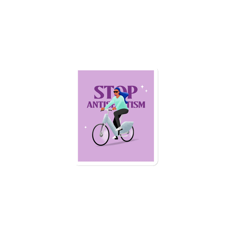 Bike Journey | Stop Antisemitism | Die-Cut Magnet