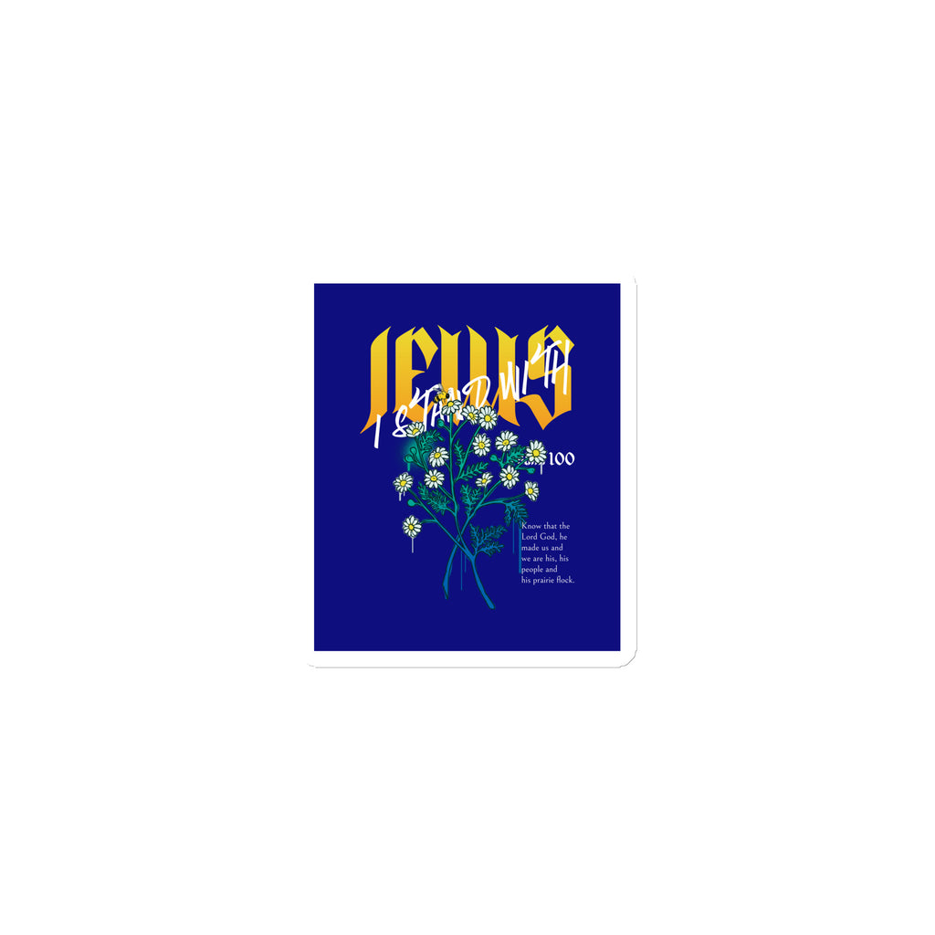 I Stand With Jews | Flower Christian Bible Verse | Die-Cut Magnet