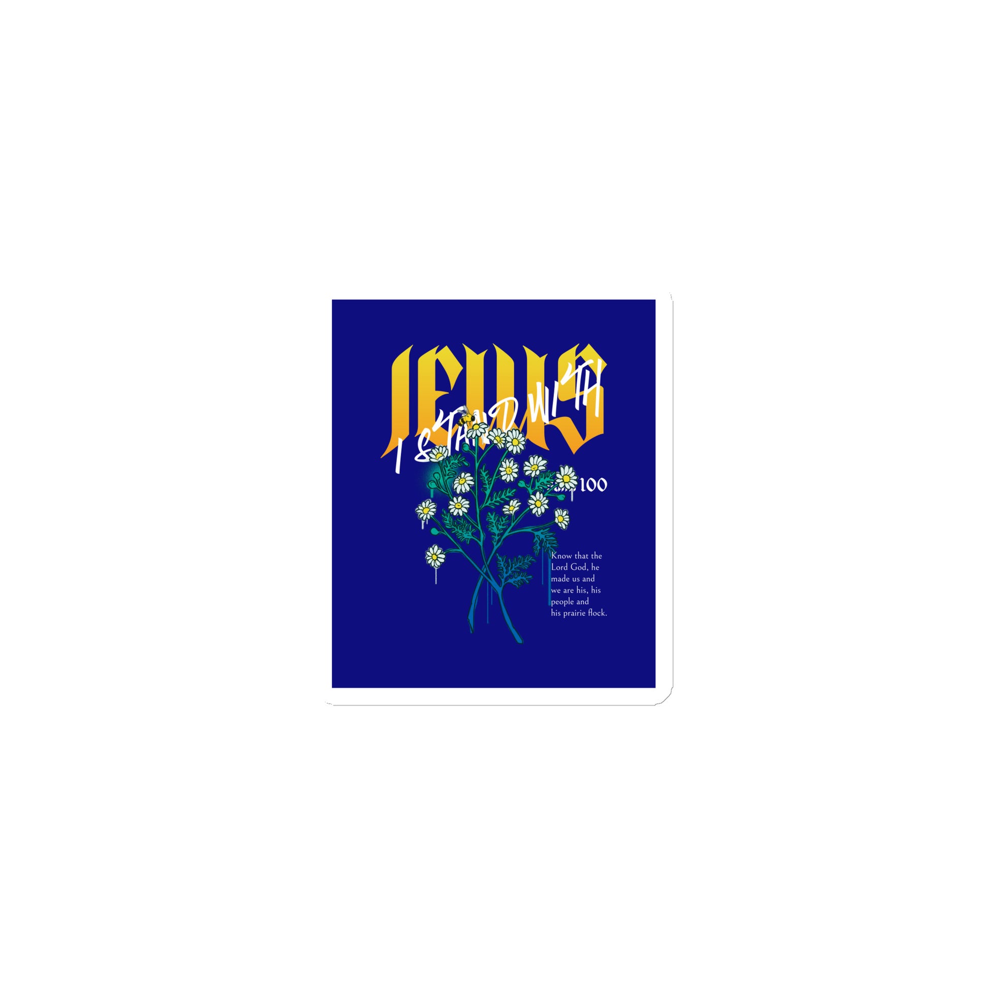 I Stand With Jews | Flower Christian Bible Verse | Die-Cut Magnet