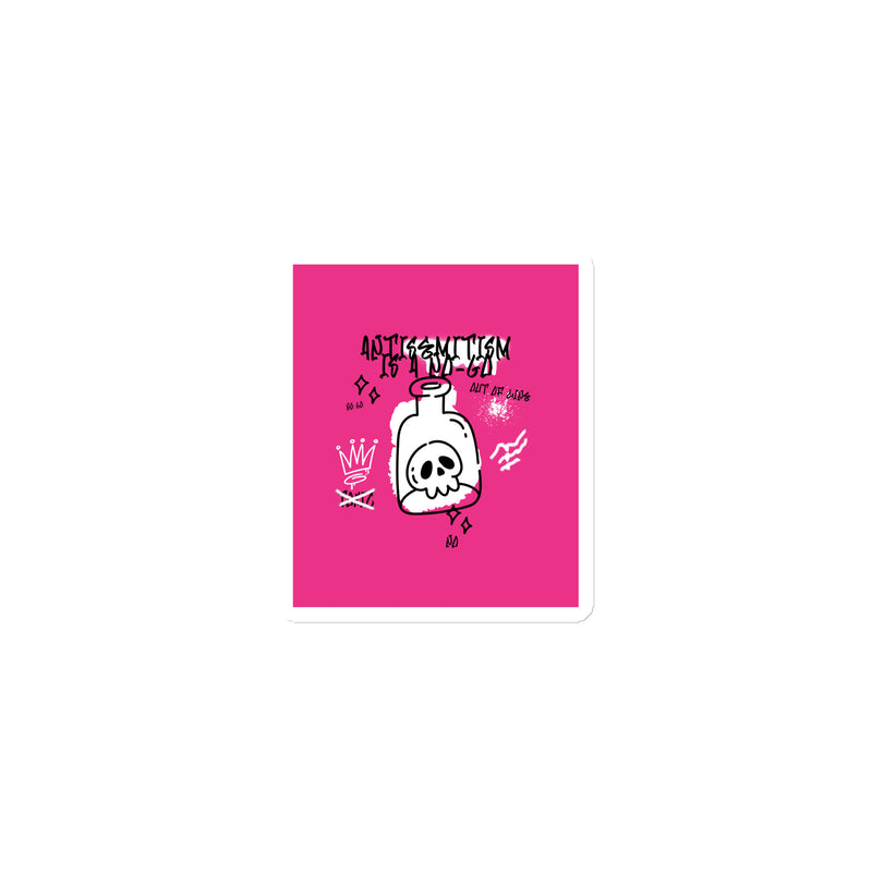 No Go Graffiti Doodle | Antisemitism | Die-Cut Magnet