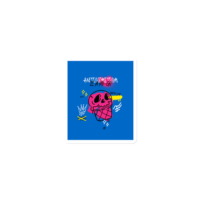 No Go Graffiti Doodle | Antisemitism | Die-Cut Magnet