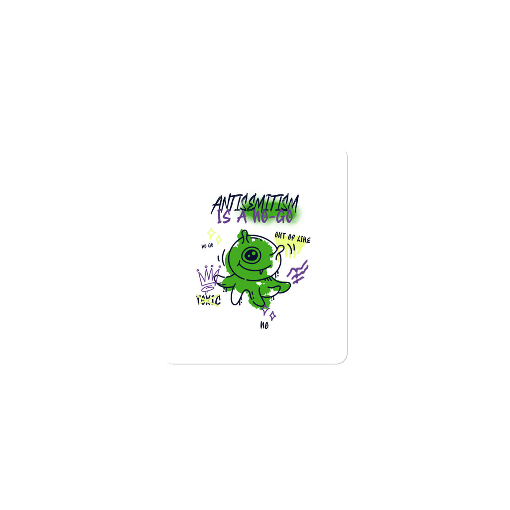 No Go Graffiti Doodle | Antisemitism | Die-Cut Magnet