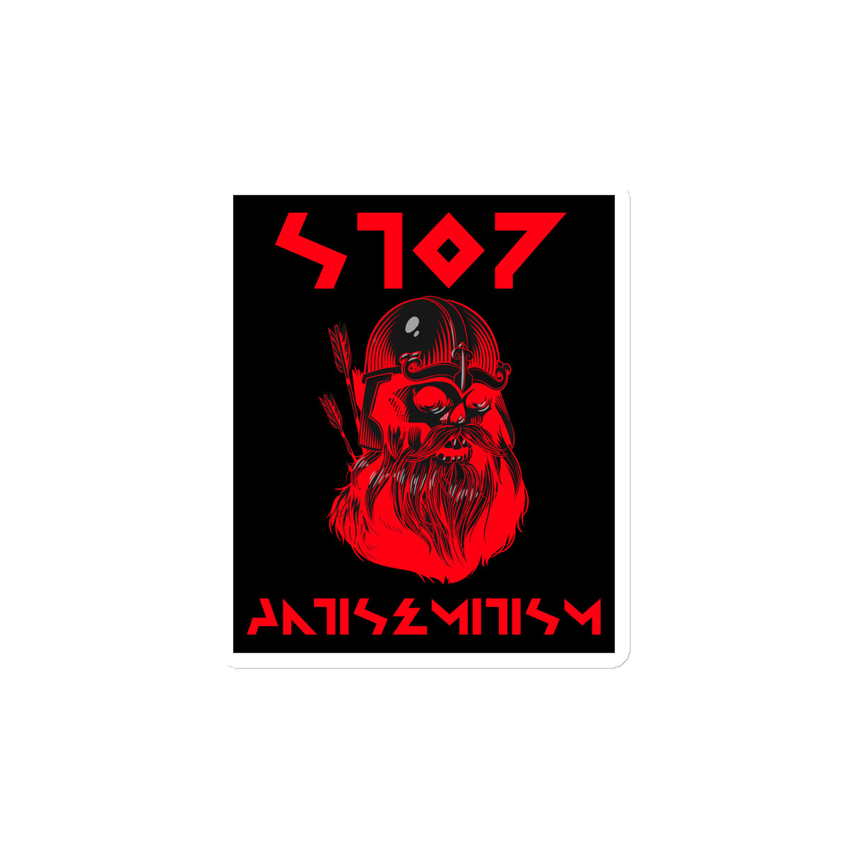 Red Fight | Antisemitism | Die-Cut Magnet Jouparty